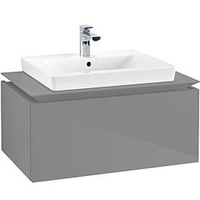 Villeroy & Boch Legato Waschtischunterschrank B67800FP 80x38x50cm, Glossy Grey