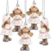 SIKORA BS696 Engel Christbaumschmuck Figur Weihnachtsbaum Anhänger 6er Set