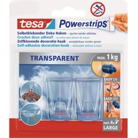 Tesa Powerstrips Transparent Deco Haken Large