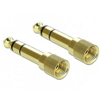 DeLock Adapter 6,5mm Klinkenst.>3,5mm Klinkenbu.3pin 2 Stück