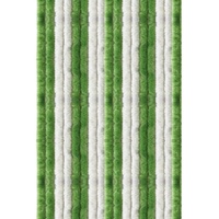 Arsvita Flauschvorhang 80x200 cm Unistreifen grün - weiß,