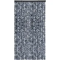 Arsvita Flauschvorhang 90x220cm Meliert Blau/Weiß/Silber), perfekter Insekten- und Sichtschutz