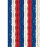 Arsvita Flauschvorhang 90x220 Unistreifen rot - weiß - blau