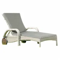 SonnenPartner - Sonnenliege Antigua Aluminium mit Polyrattan white-coral Rollliege