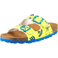 LICO Bioline Top Jungen Pantoletten, Neongelb/ Blau, 33 EU
