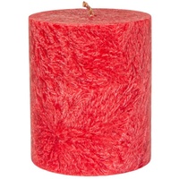 Kerzenfarm Hahn Stearin Stumpenkerze 8 cm rot