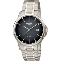 Boccia Titanium Boccia Herren Analog Quarz Uhr mit Titanband