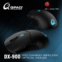 Qpad DX-900 16000 DPI Kabellose Gaming-maus - Maus Schwarz