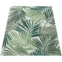 Paco Home In- Outdoor Teppich Flachgewebe Jungel Gecarvtes Florales