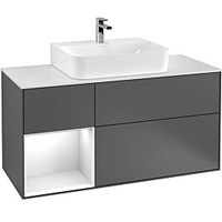 Villeroy & Boch Finion Waschtischunterschrank G161HFGF 120cm, Abdeckplatte white