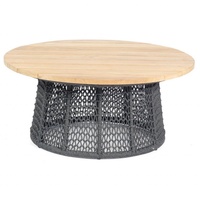 SonnenPartner Lounge-Tisch Poison - Polyrope dunkelgrau - Teakholz