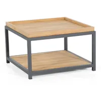 SonnenPartner Lounge-Tisch Square 72x72x45cm mit Teakholzplatte
