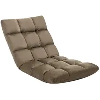 VidaXL Bodenstuhl Faltbar Taupe Mikrofaser