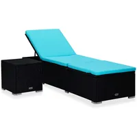 VidaXL Sonnenliegen Set 2-tlg. blau