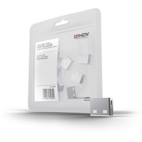 LINDY 40464 USB Typ A Port Schlösser, Schutzkappe weiß