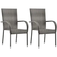 VidaXL Stapelstuhl 55,5 x 53,5 x 95 cm grau