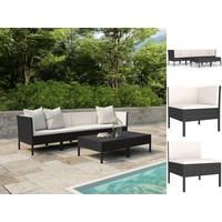 VidaXL Garten-Lounge-Set 6-tlg. schwarz 3056982