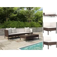 VidaXL Garten-Lounge-Set 6-tlg. braun
