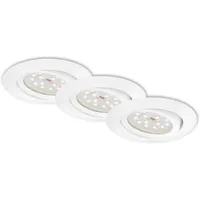 Briloner 3er Set LED Einbauleuchte, Ø 8,2 cm, 3,5