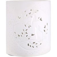 Gilde Lampe Tischlampe Dekolampe Katze mit Vogel - Dekoration
