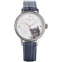 Locman Damenuhr 1960 Fantasy Cat" in Blau | Gr.: