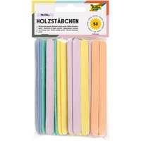 Folia Bastelholz mehrfarbig Holzstäbchen 50 St.