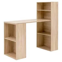 Wohnling Schreibtisch sonoma-eiche rechteckig, Wangen-Gestell eiche 120,0 x 53,0