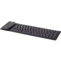 Renkforce RF-SWK-100 Bluetooth Silicone Soft Keyboard, black Tastatur Deutsch,