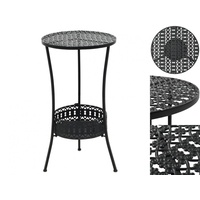 VidaXL Bistrotisch Schwarz 40x70cm Metall
