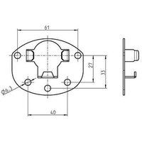 Rademacher DELTA DORE Gegenlager Metall z. Anschrauben 4022