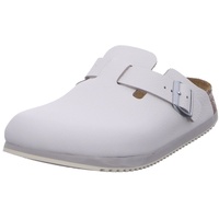 Birkenstock Boston Super Grip Naturleder weiß schmal 42