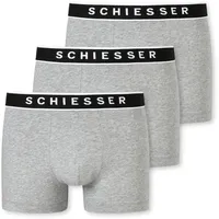 SCHIESSER Herren 3 PACK Boxershorts Bio Baumwolle Multipack -