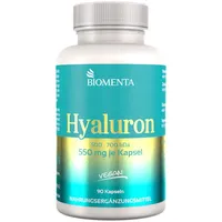 Biomenta Hyaluronsäure - 90 Kapseln hochdosiert - 550 mg