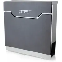BITUXX Design Briefkasten 16441 Wandbriefkasten Postkasten Anthrazit Graphit -