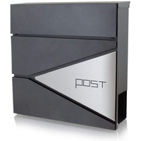BITUXX Design Briefkasten Wandbriefkasten Postkasten Anthrazit Graphit - Bituxx