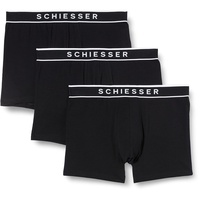 SCHIESSER 95/5 Shorts Organic Cotton webgummibund schwarz L 3er