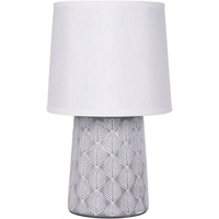 Brubaker Tischlampe Nachttischlampe - 33 cm - Grau -