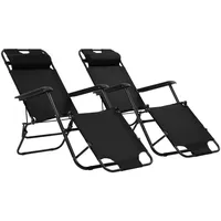 VidaXL Sonnenliege 175 x 61 x 87 cm schwarz