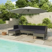 VidaXL Garten-Lounge-Set 6-tlg. grau 3056964