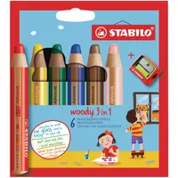 Stabilo Woody 3 in 1 Buntstift 6 St. inkl.