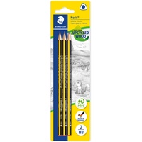 Staedtler Noris 183 Bleistift HB schwarz/gelb, 3er-Pack (183-HBBK3)