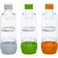 Sodastream PET-Flasche 3 x 1 Liter grün/weiß/orange