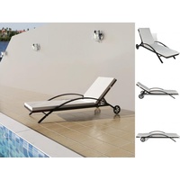 VidaXL Sonnenliege 200 x 65 x 39 cm braun/cremeweiß