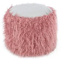 Kayoom Fellpouf Bobtail 125 Rosa / Grau
