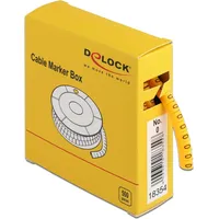 DeLock 18354 18354 Kabelkennzeichnungs-Sortiment Montage-Art: aufschieben, einfädeln Gelb 500