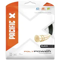 Pacific Poly Power PRO Black Series-12.20m-Garnitur Tennissaite, schwarz, 1.30mm/16