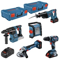 Bosch Professional Akku-Maschinenset inkl. L-Boxx + 3 Akkus 4.0/8.0Ah