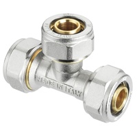 CORNAT - Schraub-T-Stück komplett ø 20 mm Messing vernickelt