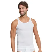 SCHIESSER Herren Unterhemd 2er Pack - Sport-Jacke, Original Feinripp,