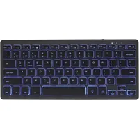 Gembird Kabellose Slimline RGB Tastatur schwarz, Bluetooth, DE (KB-BTRGB-01-DE)